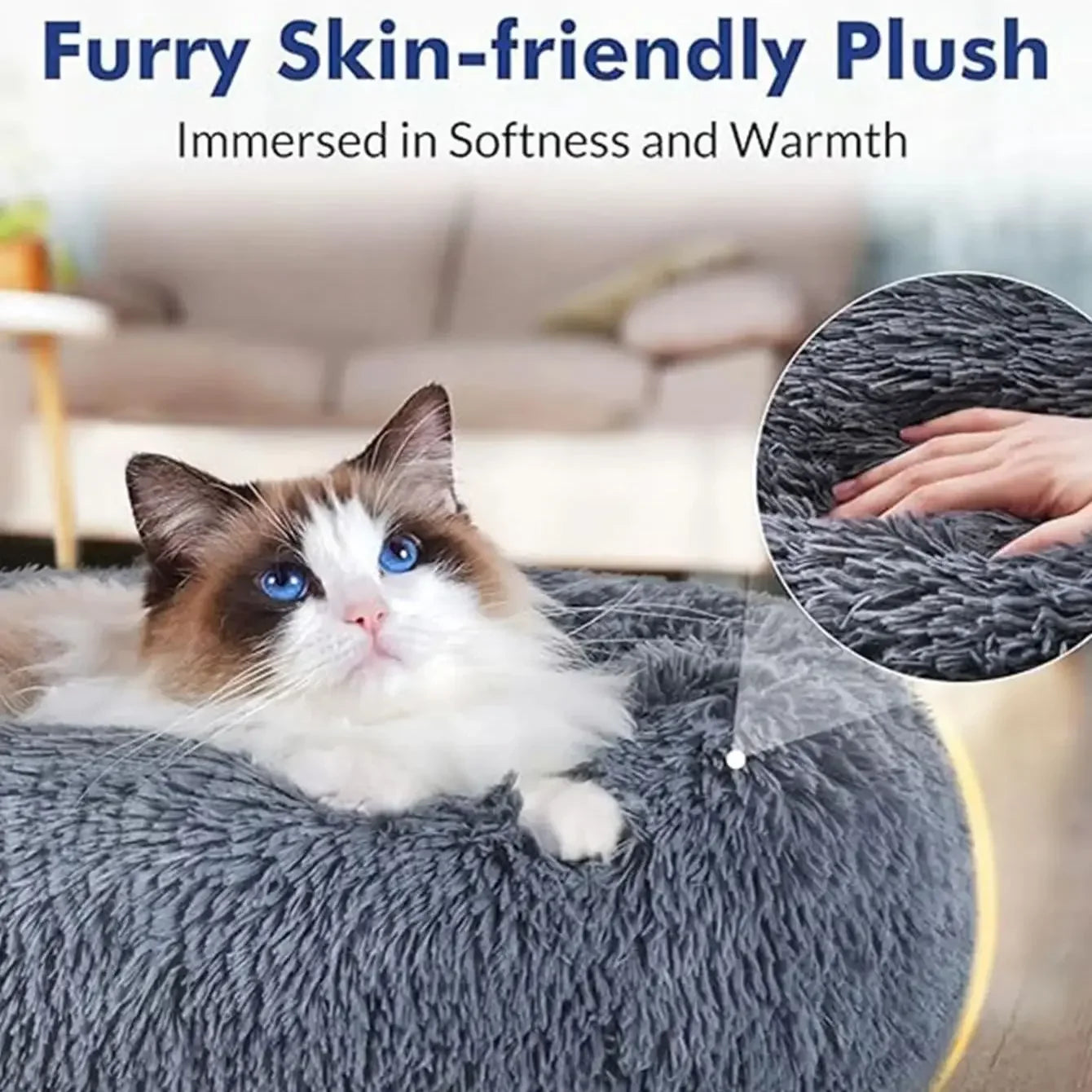 WaggyBark™ Calming Donut Pet Bed