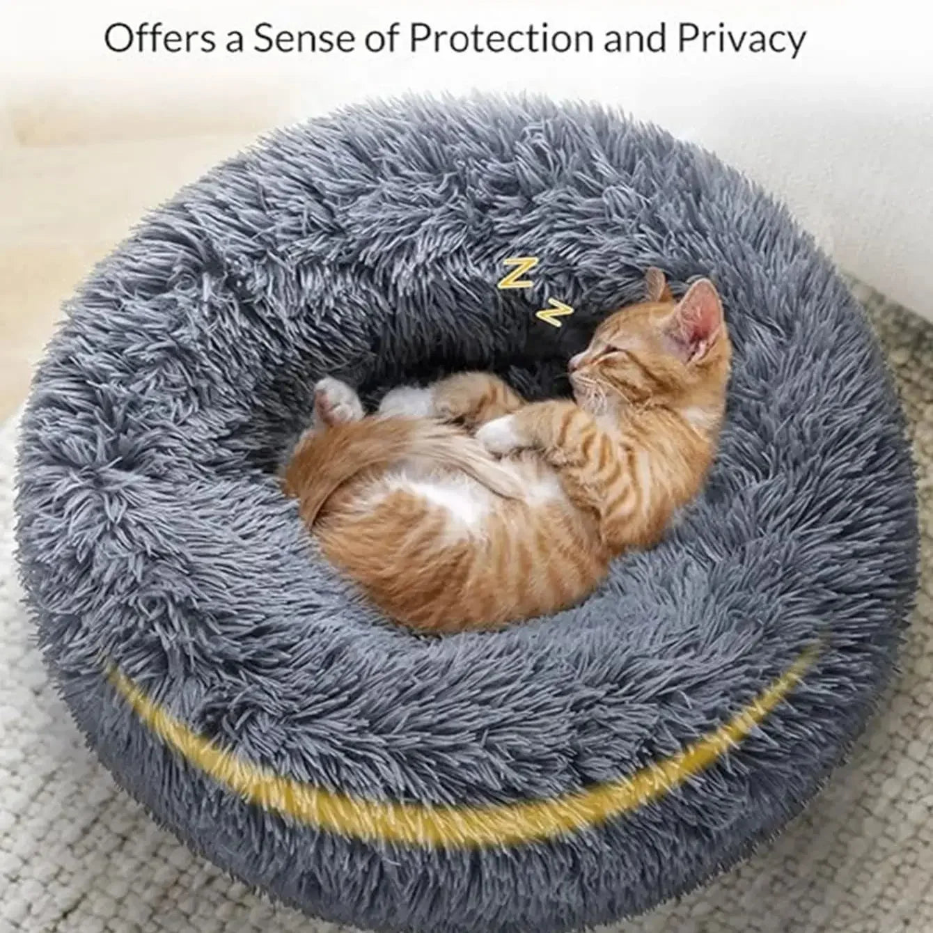 WaggyBark™ Calming Donut Pet Bed